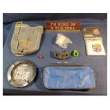 Crown Royal cloth bag, wristband+stash pocket and