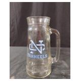 UNC Tarheels glass mug
