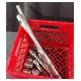 Large sockets in a milk crate