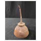 Vintage metal oil can Eagle thumb pump oiler