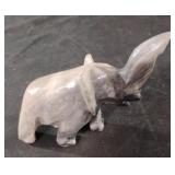 Hand carved stone elephant statue
