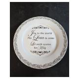 Cracker barrel 8" plate Joy to the World