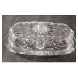 Vintage glass butter dish