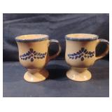 Hermitage Pottery Blue Spongeware stoneware