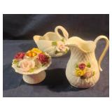 Floral ceramic home decor