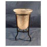 Hermitage Pottery wrought iron hand blown glass