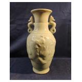 Vintage Chinese Celadon Phoenix Vase With Dragon