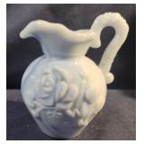 Vintage Avon Victoriana Blue Slag Glass Pitcher 4