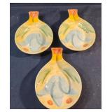 Bella ceramic spoon rests. 3 total