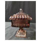 vintage Jeannette Glass Company amberina carnival