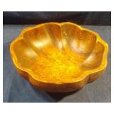 Hand carved wood bowl
