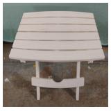 Foldable plastic outdoor table. White