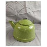 Green Enamel tea kettle