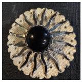 vintage Sarah Coventry "Black Beauty" sunburst