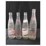 vintage Pepsi-Cola glass soda bottles
