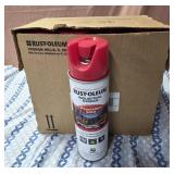 Case of 12 rustoleum spray paint red