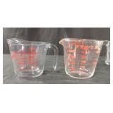 Pyrex & Anchor Hocking glass measuring cups. 2
