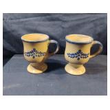 Hermitage Pottery Blue Spongeware stoneware