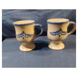 Hermitage Pottery Blue Spongeware stoneware