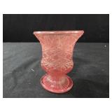 vintage pink Depression glass item is a toothpick