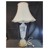 Vintage 29" glass lamp classic Hollywood Regency