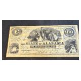 copy of a 1864 $100 banknote issued by the State