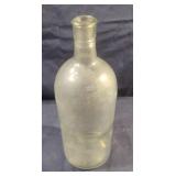 Vintage blue tinted glass bottle