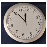 Wall clock with hidden storage. Works