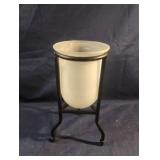 Hermitage Pottery wrought iron hand blown glass