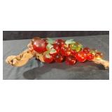 Decorative lucite grapes piece