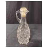 Vintage Anchor Hocking clear glass cruet in the