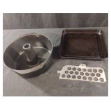 Angel food cake pan and baking dish