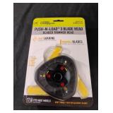 Push-N-Load 3 Blade Head Bladed Trimmer Head