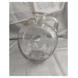 Vintage White House Apple Cider Raised Leaf Glass