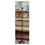 Tropical Frosted Glass Tall Floor Lamp 72"