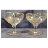Vintage grave vine etched wine glasses
