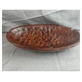 Decorative hand-carved wooden bowl