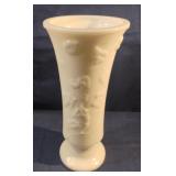 Vintage Milk Glass Embossed Ivy Design Footed