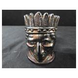 St. Clair Indian Head carnival glass toothpick