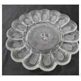vintage Indiana Glass clear hobnail deviled egg