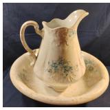 Vintage East Liverpool Potteries Co. blue floral