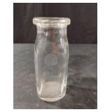 Vintage Riverside half pint square glass milk