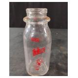 Vintage Dairylea half pint milk square glass