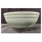 Vintage seafoam green ceramic serving bowl