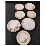 Vintage decorative floral saucers