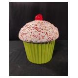 Vintage E.S. Molds ceramic cupcake cookie jar