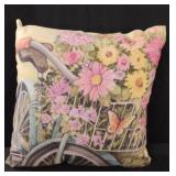 Floral throw pillow