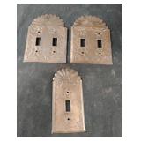 Vintage brass outlet covers