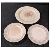 Vintage ceramic collectible plate and saucers
