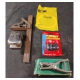 CAT seal, combination square, clip, rubber chair